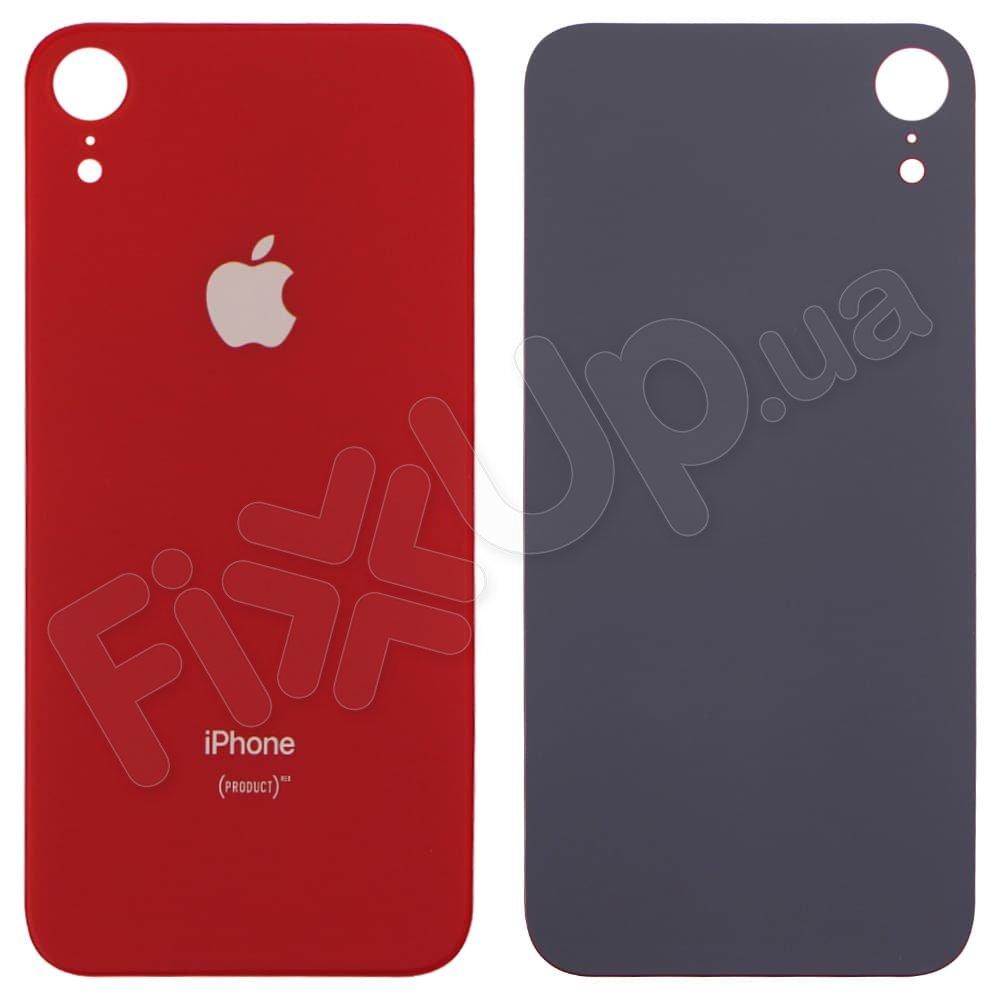 Задня кришка для iPhone XR, колір червоний, з великим отвором під камеру
