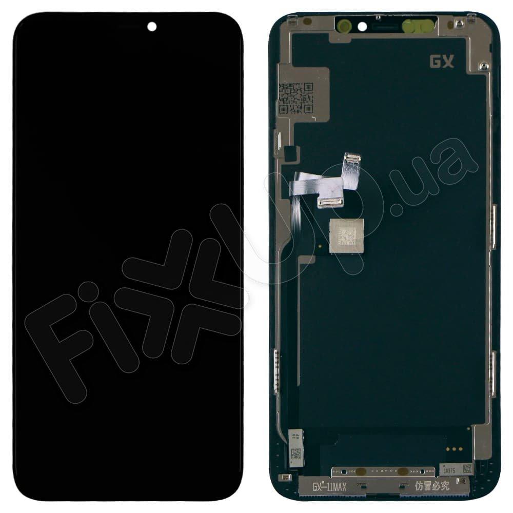 Дисплей для iPhone 11 Pro Max з тачскрином у зборі, колір чорний, Oled GX Hard