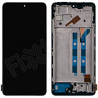 Дисплей для Xiaomi Redmi Note 11 Pro, з тачскрином і рамкою в зборі, колір чорний, OLED