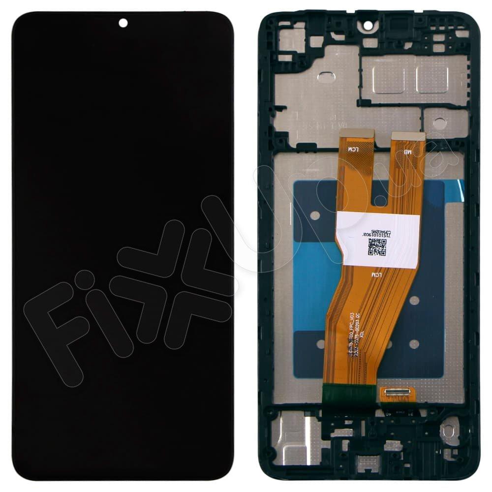 Дисплей для Samsung A055F Galaxy A05 2022, з тачскрином і рамкою в зборі, колір чорний, IPS