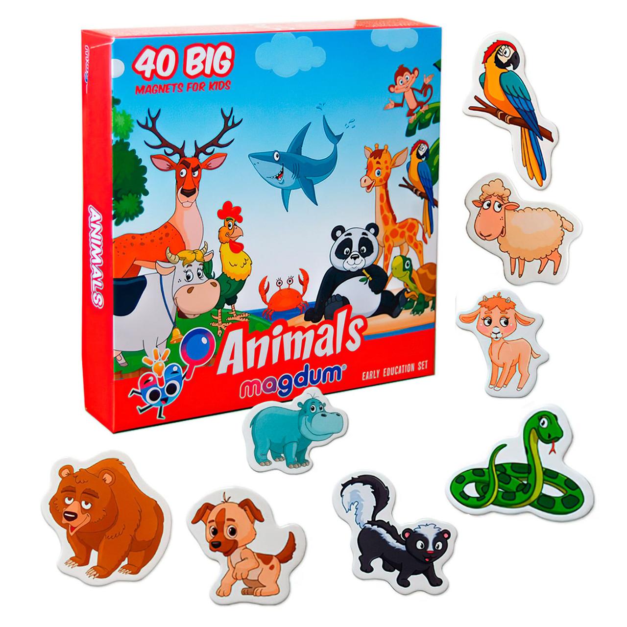 Набір магнітів ML4031-16 "Animals" "Magdum" 40 магнітів