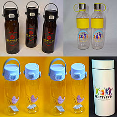 Спортивні пляшки з логотипом, для води пляшка з принтом