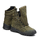 Берці військові шкіряні зимові на мембрані Gore-Tex олива Арт-Т3, фото 3