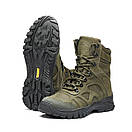 Берці військові шкіряні зимові на мембрані Gore-Tex олива Арт-Т3, фото 6