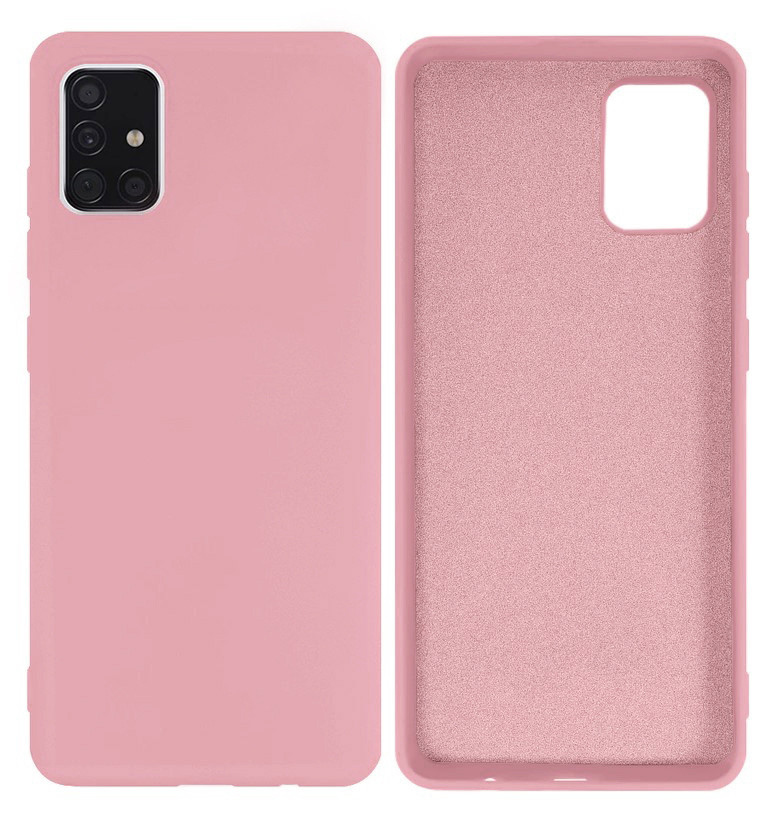 Чохол Silicone case Camera Protective для Samsung A51 (18) пудра Pink Sand