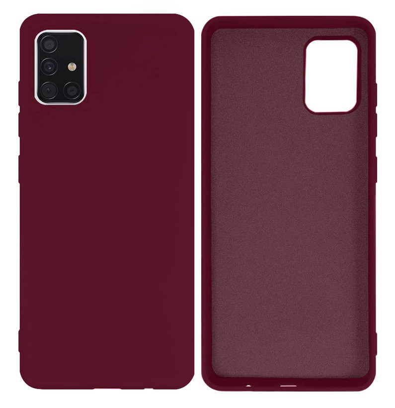 Чохол Silicone case Camera Protective для Samsung A51 (23) марсала Marsala