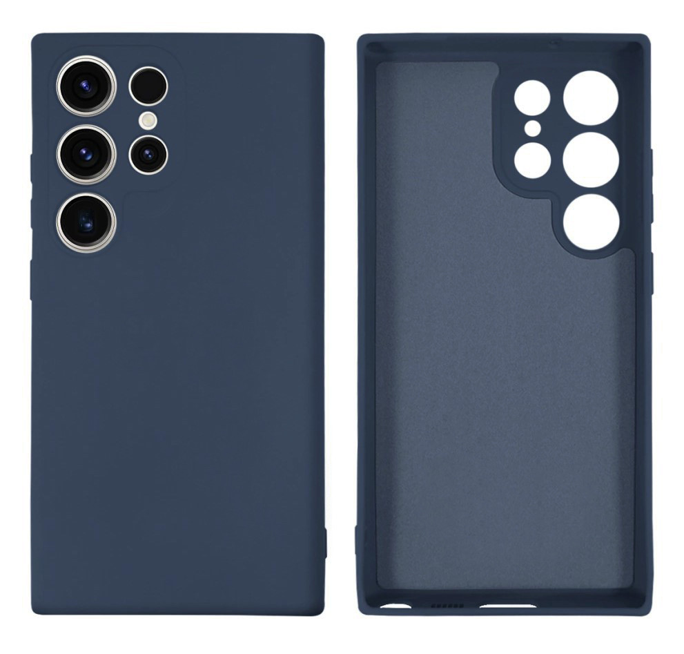 Чохол Silicone case Camera Protective для Samsung S23 Ultra (08) темно-синій Dark Blue