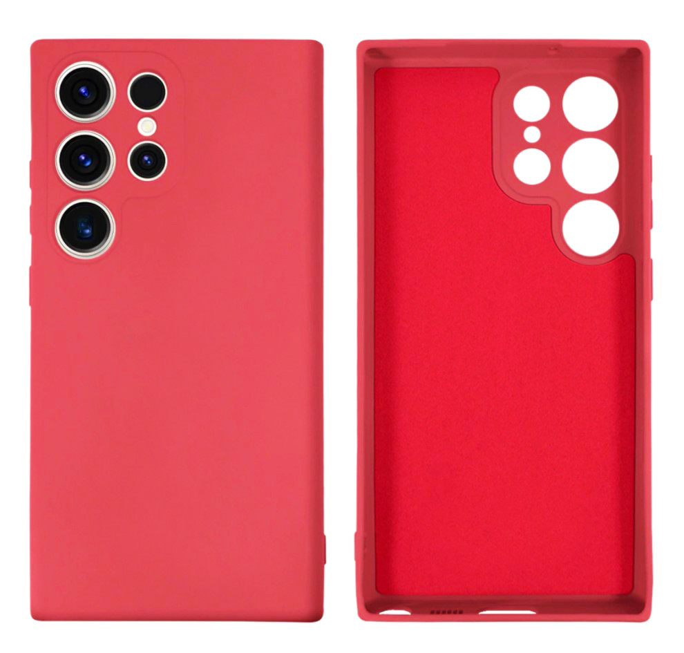 Чохол Silicone case Camera Protective для Samsung S23 Ultra (12) кораловий Coral