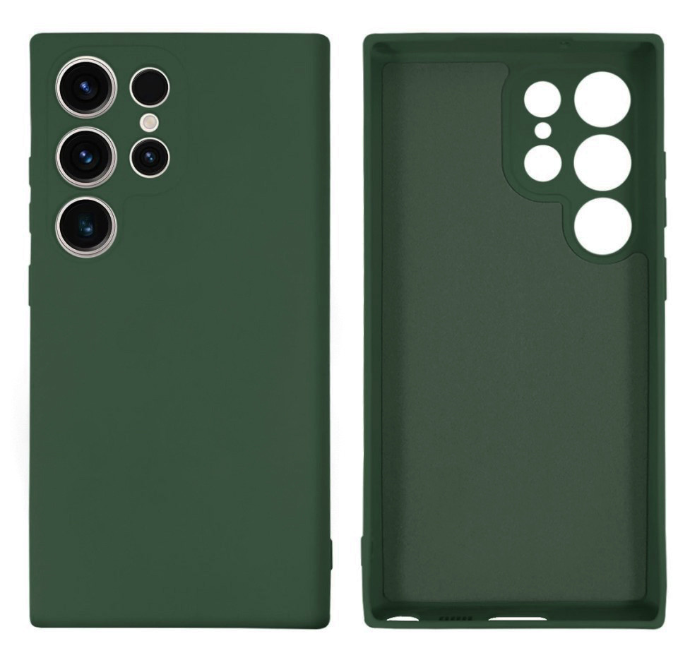 Чохол Silicone case Camera Protective для Samsung S23 Ultra (22) темно-зелений Forest Green
