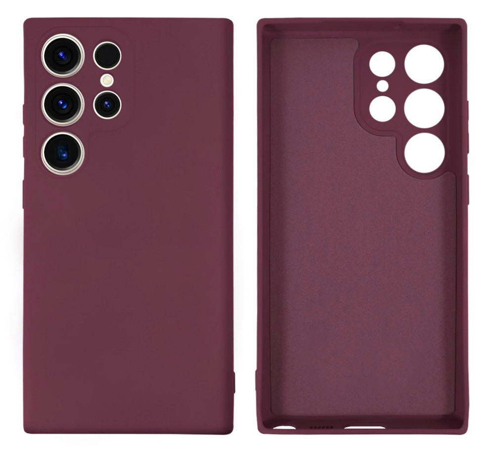 Чохол Silicone case Camera Protective для Samsung S23 Ultra (23) марсала Marsala