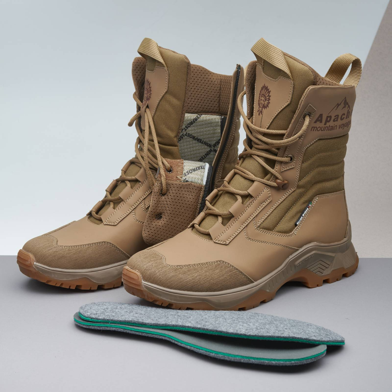 Зимові тактичні черевики Apache Mountain Voyager (бежеві) ТБ-9-з кай тріумф, фото 1