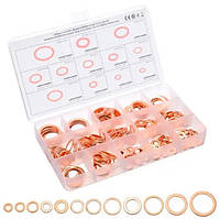 ТОП! Набір з 280 щільних мідних кілець шайб, 12 видів - (gHome)