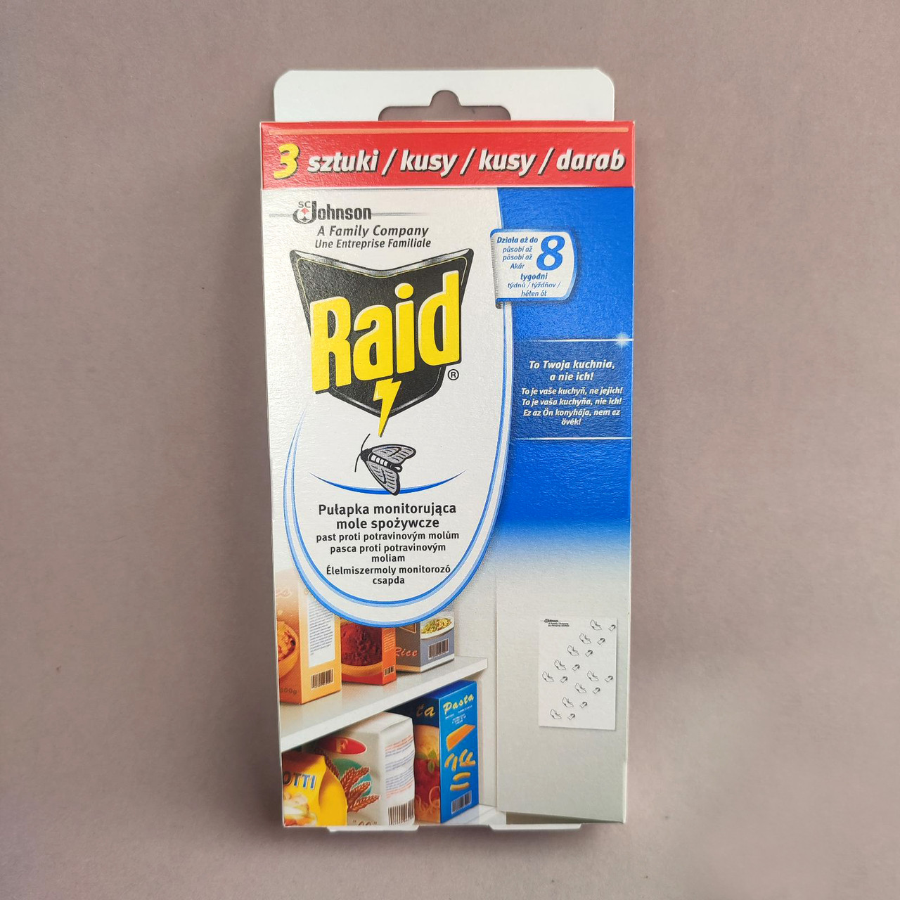 Клейові пастки для харчової молі Raid, 3 шт, фото 1