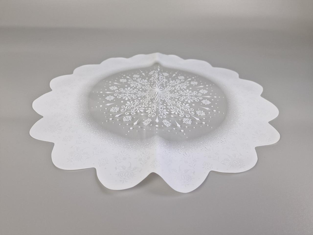 Упаковка для квітів 40см кругла у вигляді серветки з хвилястим краєм уп100 штук № 332, фото 1