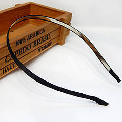 Обруч для волосся з чорною атласною стрічкою, 6 мм