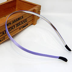 Обруч для волосся з бузковою атласною стрічкою, 6 мм