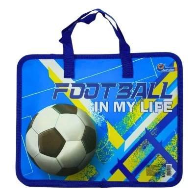 Папка портфель на змійці з ручками "Football" 26 х 32 х 9 см