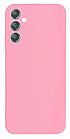 Чохол Silicone case Camera Protective для Samsung A24 (17) рожевий Light Pink, фото 2