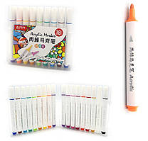 Набір акрилових скетчмаркерів 18 кольорів трикутний корпус Aodemei