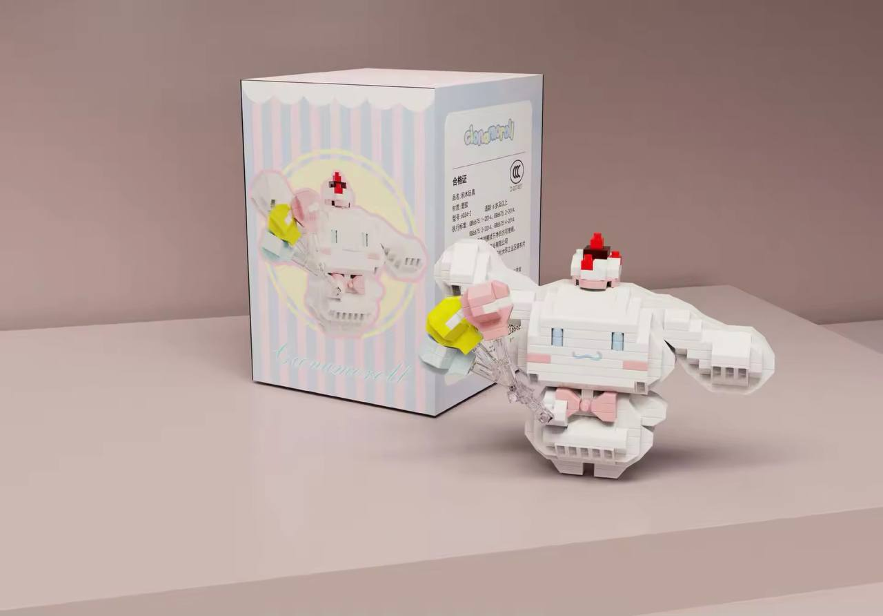 Конструктор білий Зайчик Cinnamoroll | Сінаморол sanrio hello kitty хелоу кіті блакитний зайка милий подарунок