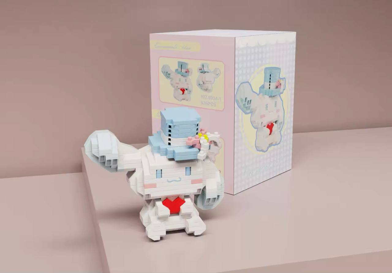 Конструктор білий Зайчик Cinnamoroll | Сінаморол sanrio hello kitty хелоу кіті блакитний зайка милий подарунок