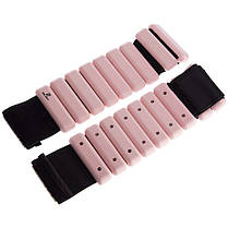 Обтяжувачі-браслети для рук Zelart Fitness Bracelets 2x0,5кг для підвищення ефективності тренувань, фото 3