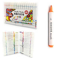 Набір акрилових скетчмаркерів 48 кольорів трикутний корпус Aodemei