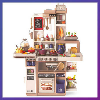 Дитяча велика інтерактивна кухня 889-230 з водою парою й духовкою 88 предметів