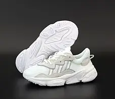 Жіночі кросівки Adidas Ozweego Cloud White Beige – елегантний дизайн та комфорт., фото 3