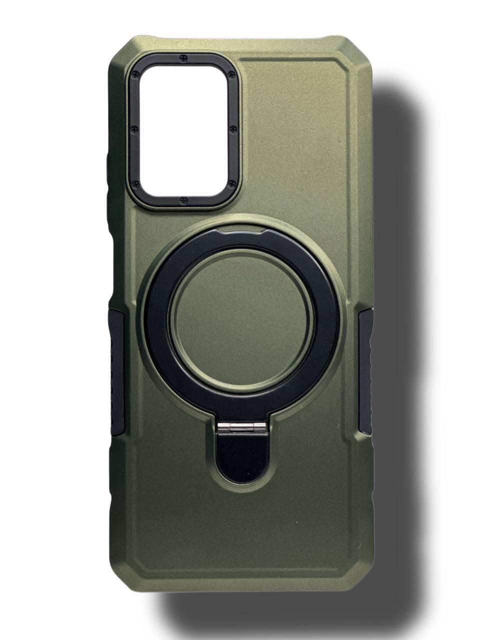 Протиударний чохол Pivot для Xiaomi Redmi Note 10 Pro з кільцем підставкою хакі