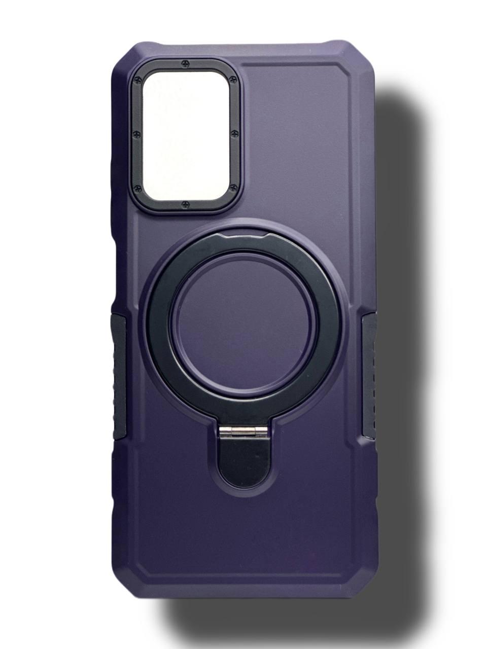 Протиударний чохол Pivot для Xiaomi Redmi 10 2022 з кільцем підставкою фіолетовий