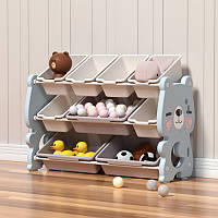 Дитячий органайзер для іграшок Lumpurini Flavio L на 9 контейнерів. Органайзер для іграшок в дитячу кімнату (C-KC006b)