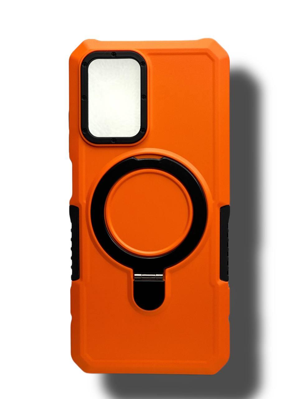 Протиударний чохол Pivot для Xiaomi Redmi 10 2022 з кільцем підставкою жовтогарячий