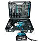 Гайковерт акумуляторний ударний безщітковий Makita DTW301 (36V 5A) з набором головок і насадок, фото 11