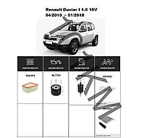 Комплект фільтрів Renault Duster I 1.6 16V (2010-2018) WIX
