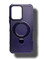 Протиударний чохол Pivot для Xiaomi Redmi 13C з кільцем підставкою фіолетовий