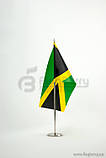 Прапорець Ямайка, 13,5х25 см, атлас щільний,2-х сторонній, фото 4