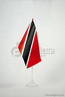 Прапорець Тринидад і тобаго, 13,5х25 см, атлас щільний,2-х сторонній