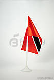 Прапорець Тринидад і тобаго, 13,5х25 см, атлас щільний,2-х сторонній, фото 2