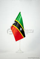 Прапорець Сент Кінс і Невіс, 13,5х25 см, атлас щільний,2-х сторонній