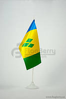 Прапорець Сент Вінсент і Гренадини, 13,5х25 см, атлас щільний,2-х сторонній