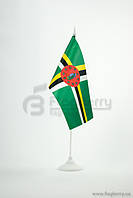 Прапорець Домініка, 13,5х25 см, атлас щільний,2-х сторонній