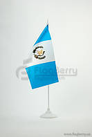 Прапорець Гватемала, 13,5х25 см, атлас щільний,2-х сторонній