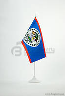 Прапорець Беліз, 13,5х25 см, атлас щільний,2-х сторонній