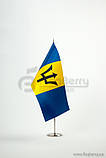 Прапорець Барбадос, 13,5х25 см, атлас щільний,2-х сторонній, фото 3