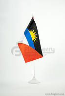 Прапорець Антигуа і Барбуда, 13,5х25 см, атлас щільний,2-х сторонній