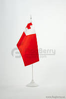 Прапорець Тонга , 13,5х25 см, атлас щільний,2-х сторонній