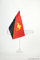 Прапорець Папуа Нова Гвінея , 13,5х25 см, атлас щільний,2-х сторонній