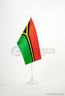 Прапорець Вануату, 13,5х25 см, атлас щільний,2-х сторонній