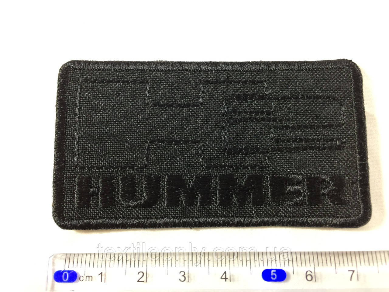 Нашивка Hummer колір чорний 77x43 мм